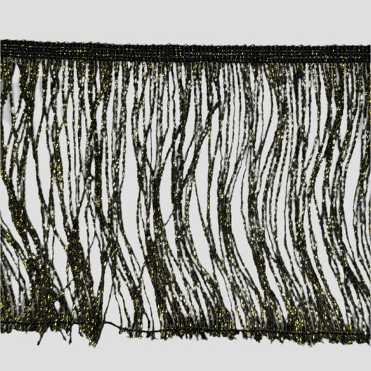 FLECO SEDA/LUREX NEGRO 15CM