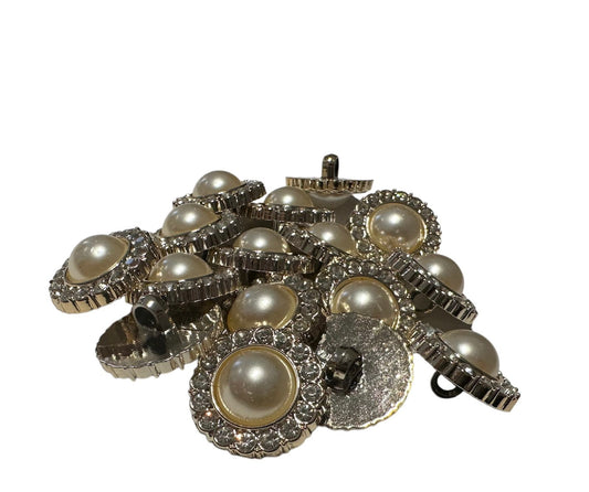 BOTÓN C/PERLA PIEDRA #34