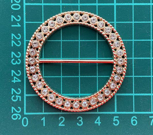 HEBILLA CIRCULO ORO AMARILLO