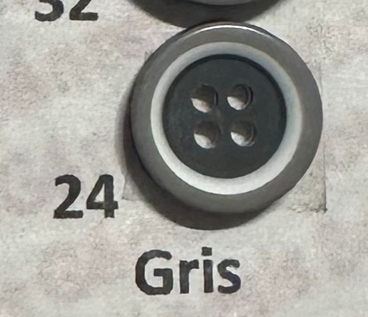 BOTON SASTRE BICOLOR GRIS #24