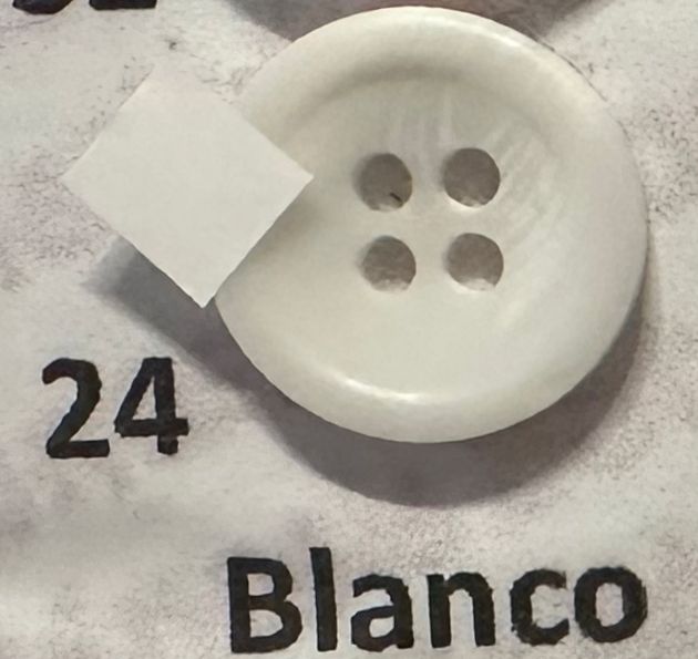 BOTON SASTRE BASTON BLANCO #24