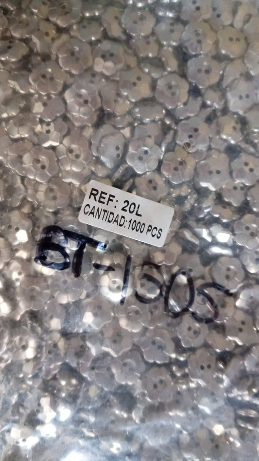 BOTON PLANO PLATA #20
