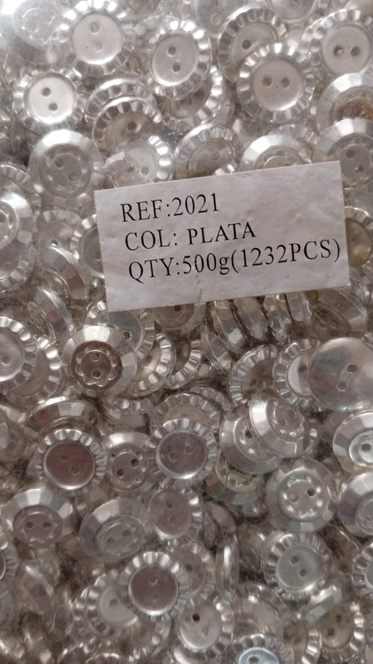 BOTON PLANO PLATA #20
