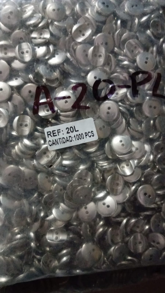 BOTON PLANO PLATA #20