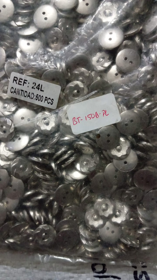 BOTON PLANO PLATA #24 1508