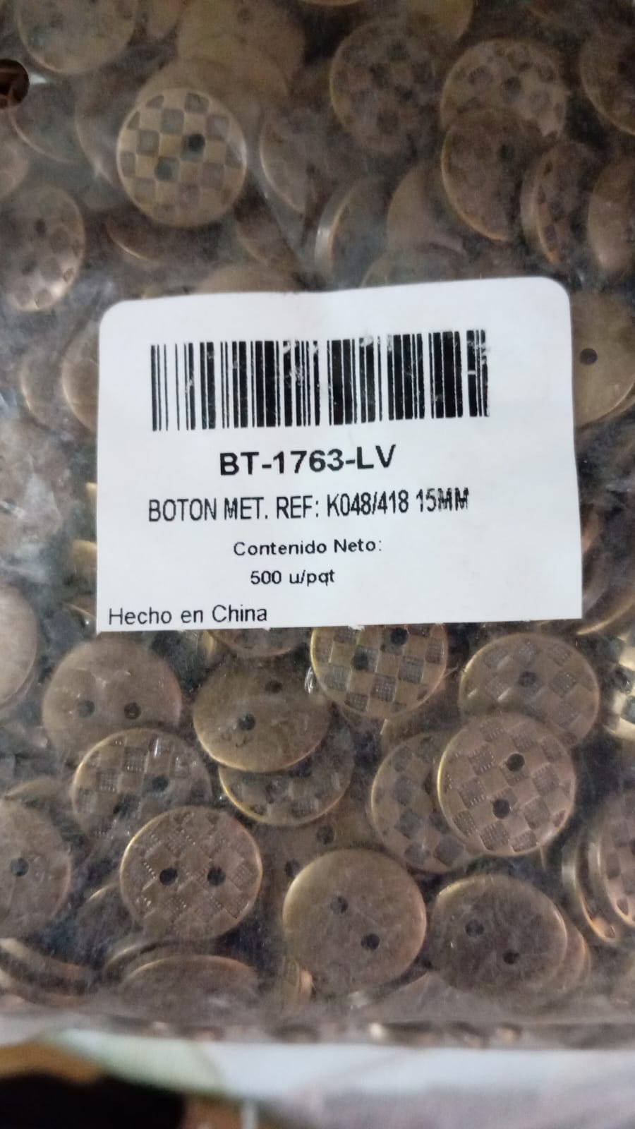 BOTON PLANO LATON VIEJO #24 BT1763LV