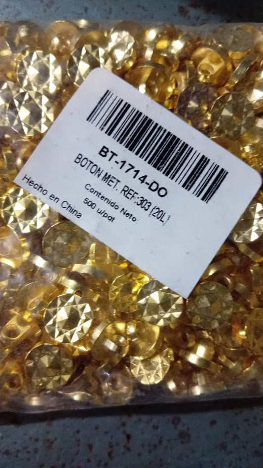 BOTON CON PATA PLANO FIGURA ESTRELLA DORADO #20