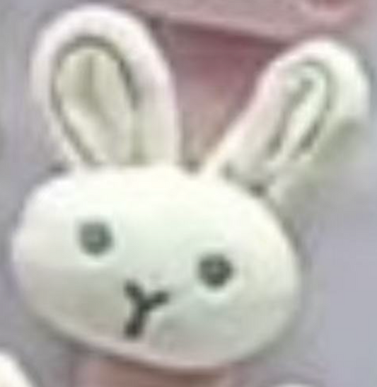 PELUCHE CONEJO BLANCO OREJAS GRIS