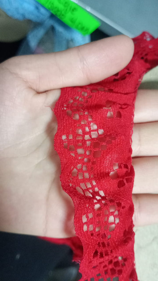 ENCAJE 4CM ROJO
