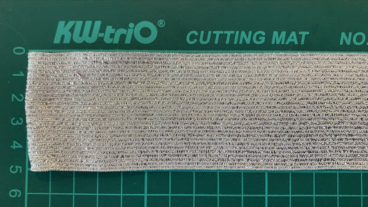 ELASTICO LUREX PLATA/BLANCO