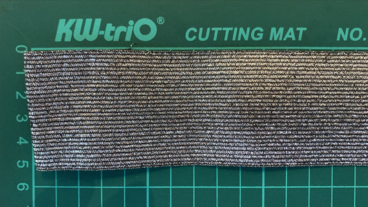 ELASTICO LUREX PLATA/NEGRO