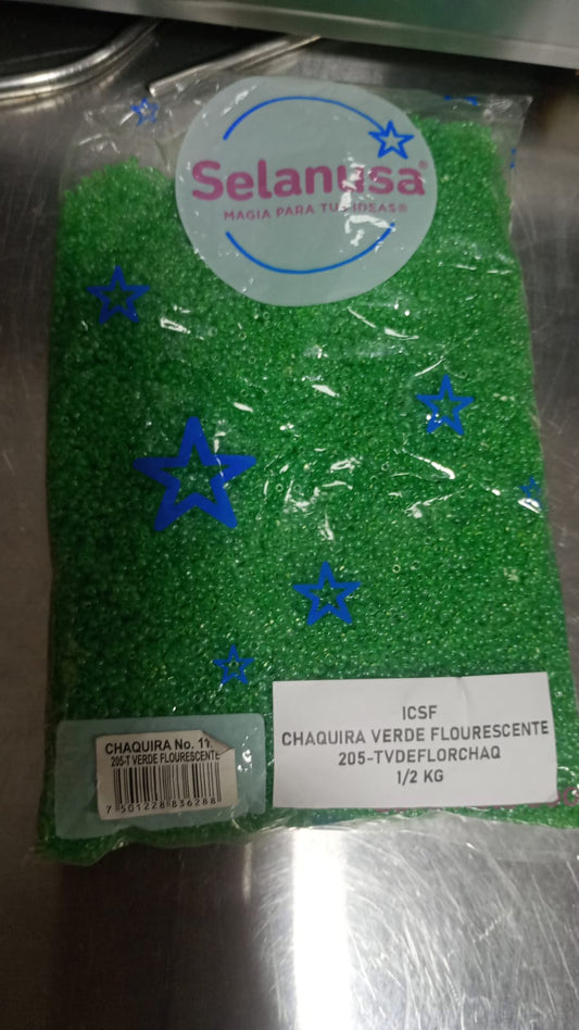 CHAQUIRA VERDE FLOURESCENTE 1/2 KG