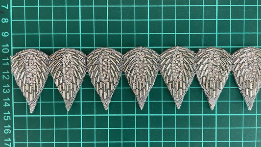 CINTA DE PEDRERIA - GOTAS - PLATA