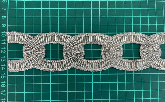 CINTA DE PEDRERIA - ESLABON PLATA