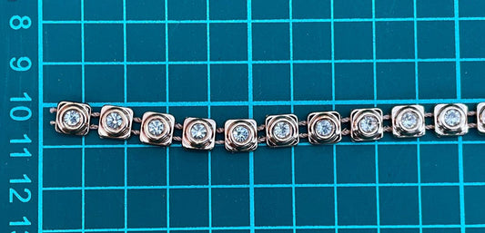 CADENA CUADRO ORO ROSA