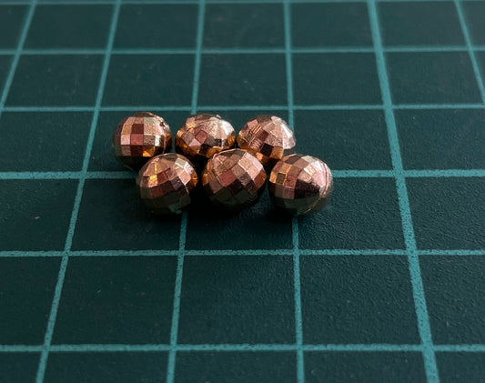 PERLA DE REMACHE #6 ORO FACETADO