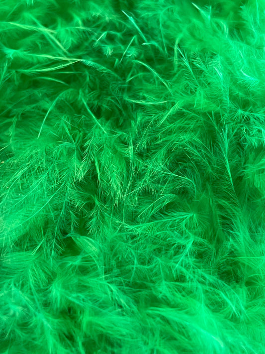 PLUMA MARABÚ MINI VERDE LIMON