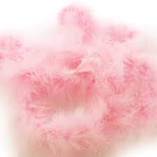 PLUMA MARABÚ MEDIANA ROSA PALIDO