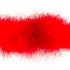 PLUMA MARABÚ MEDIANA ROJO