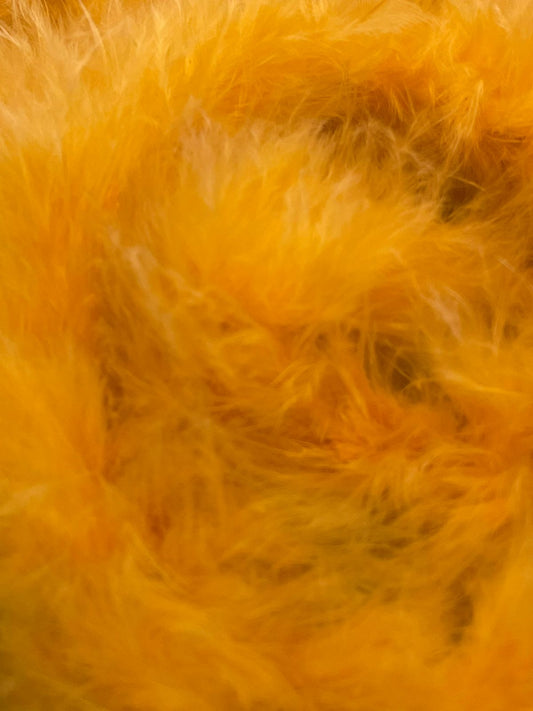 PLUMA MARABÚ MINI AMARILLO CALABAZA