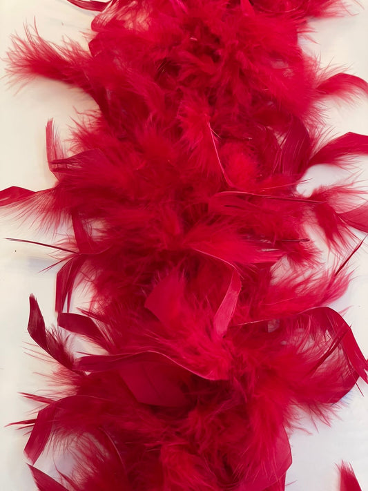 PLUMA AVESTRUZ ROJO