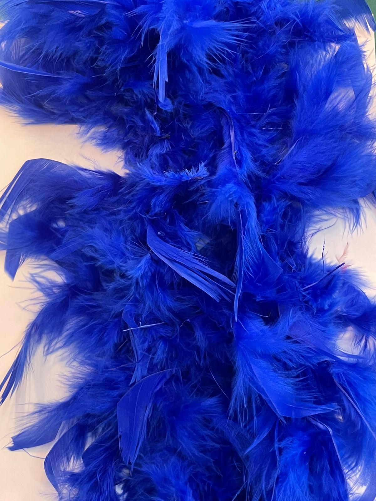 PLUMA AVESTRUZ AZUL REY