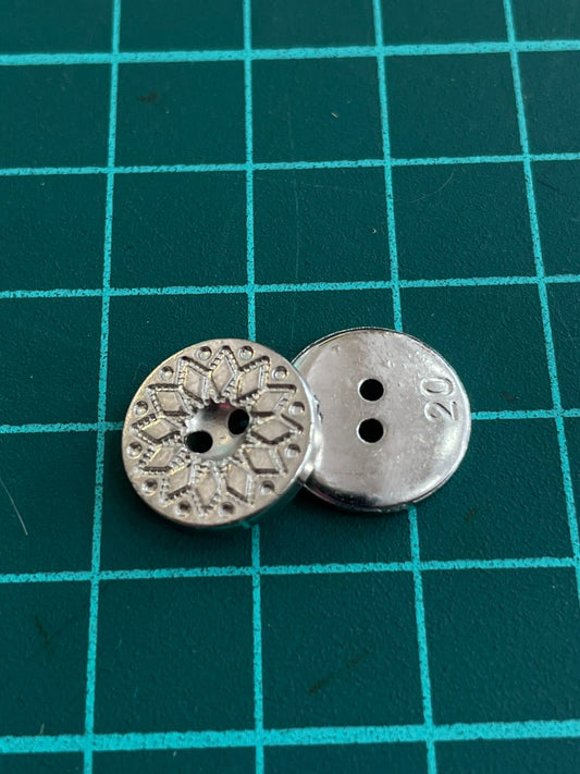 BOTON PLANO PLATA #20
