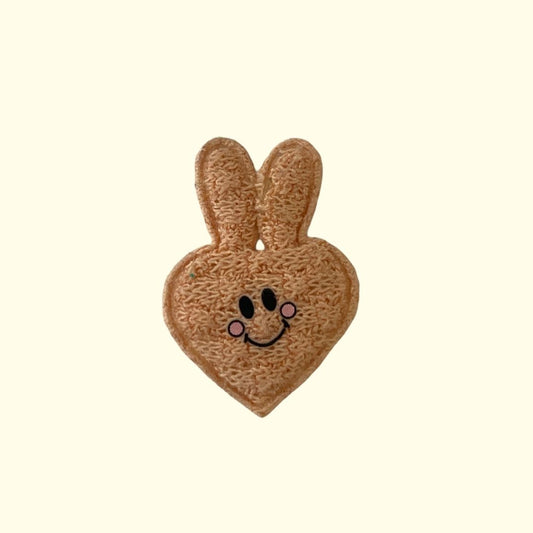 PELUCHE CORAZON OREJA DE CONEJO NARANJA