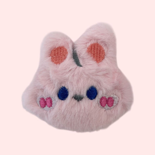 Peluche conejo gordo rosa pastel