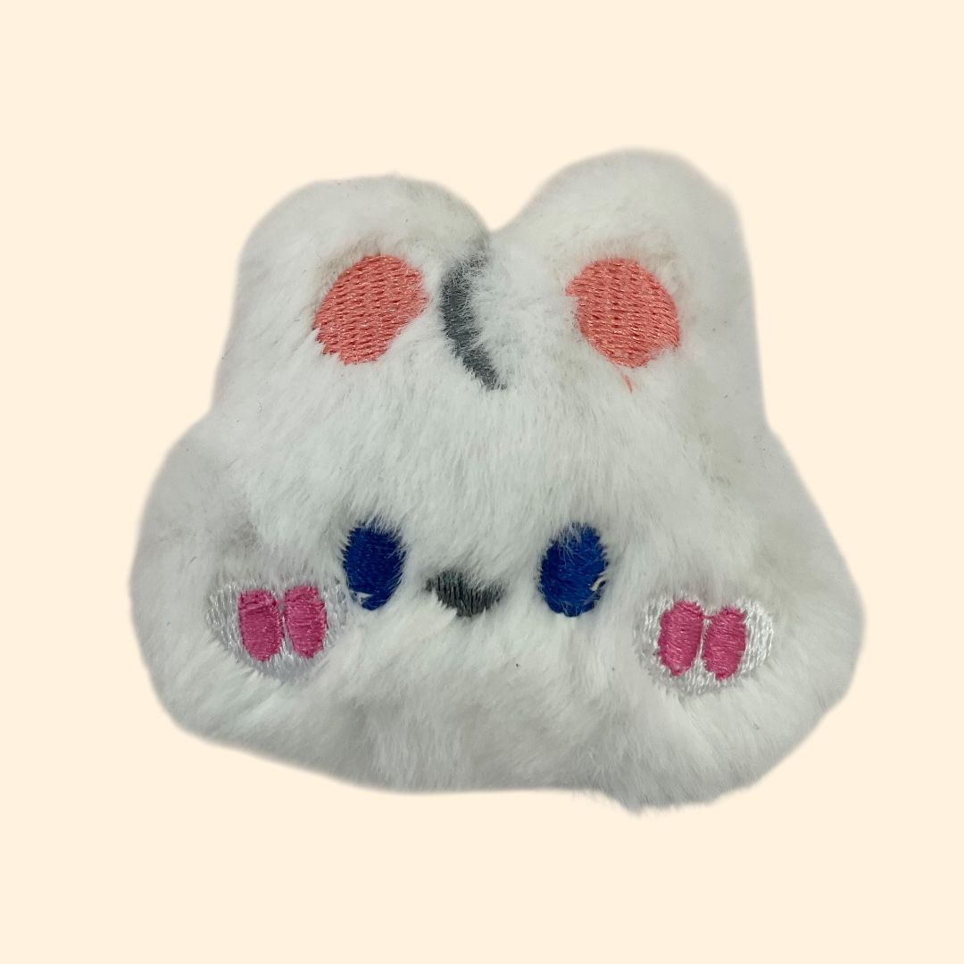 Peluche conejo ojos abiertos blanco