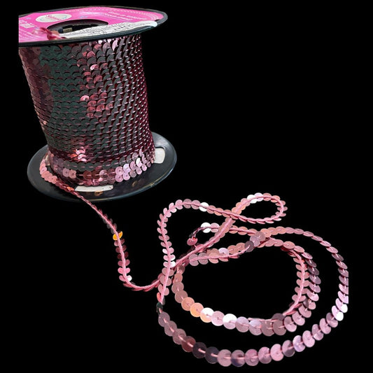 LENTEJUELA ROLLO ROSA PALO