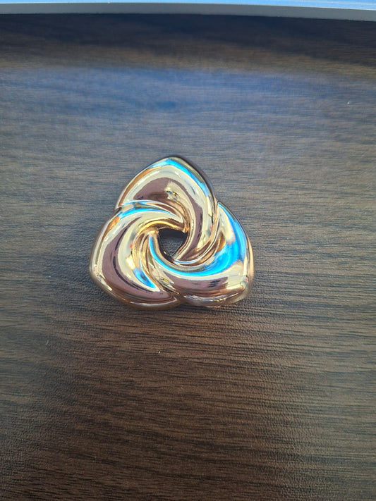 HEBILLA TRES TRIANGULOS ORO-ROSA