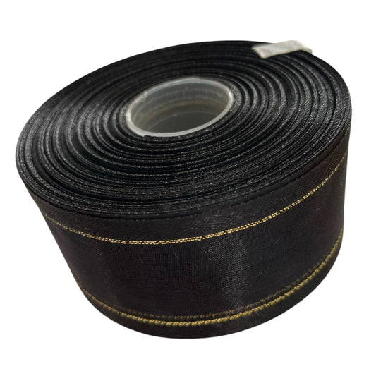 LISTON DE ORGANZA 1-1/2 BLACK340