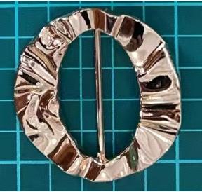 HEBILLA CIRCULAR CON FIGURA ORO-ROSA KXG-23