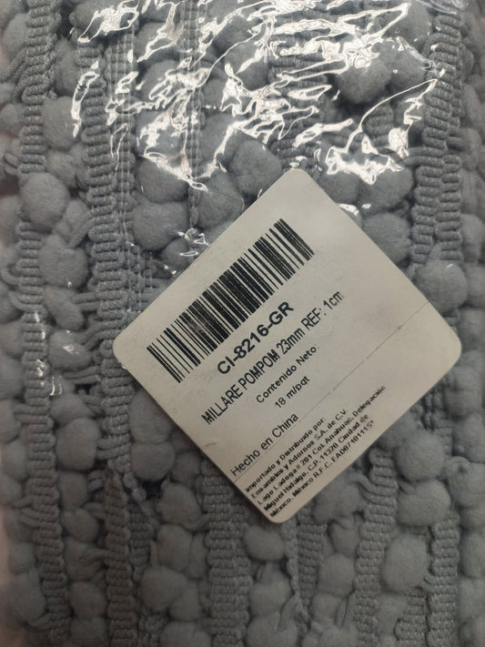 MILLARE POMPON 1 CM GRIS