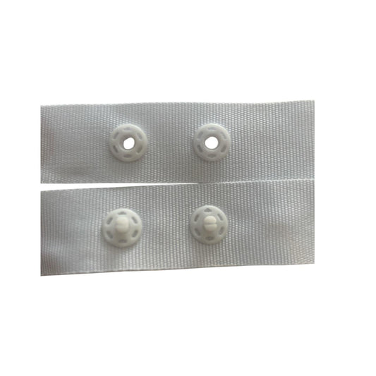 BROCHE DE PRESION EN TIRA BLANCO