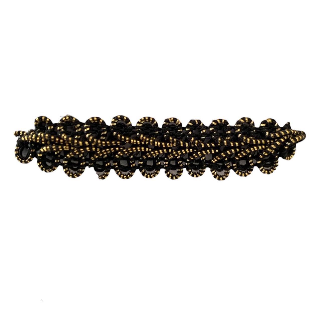 ESPIGUILLA NEGRO CON ORO