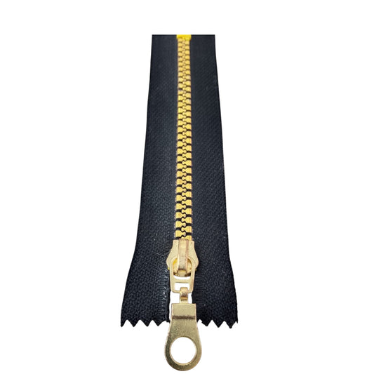 CIERRE PLASTICO DIENTE DORADO #5 12 CM