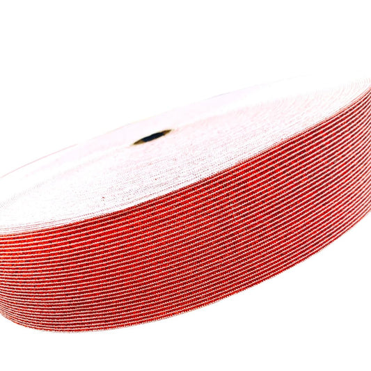 ELASTICO LUREX ROJO/BLANCO