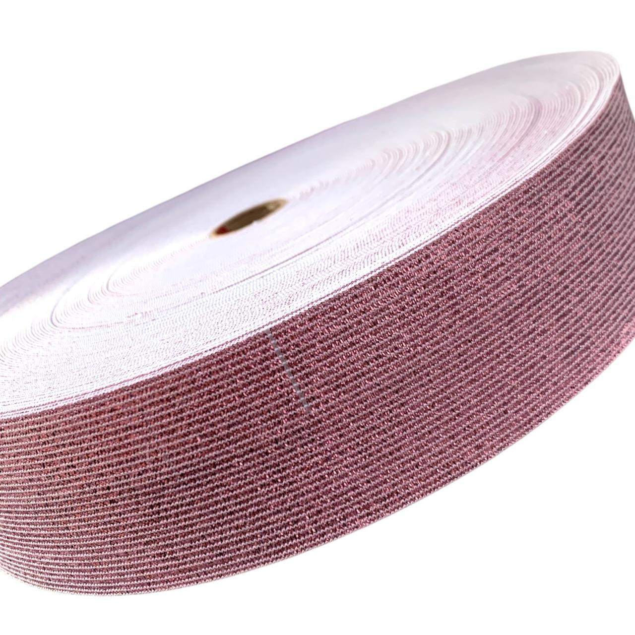 ELASTICO LUREX ROSA PASTEL