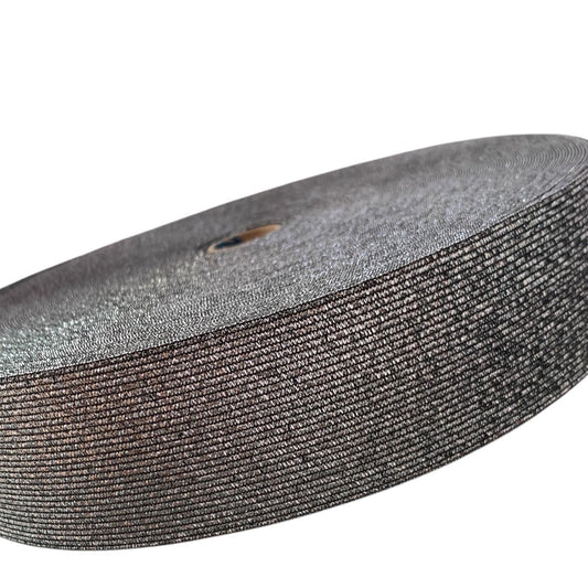 ELASTICO LUREX PLATA/NEGRO
