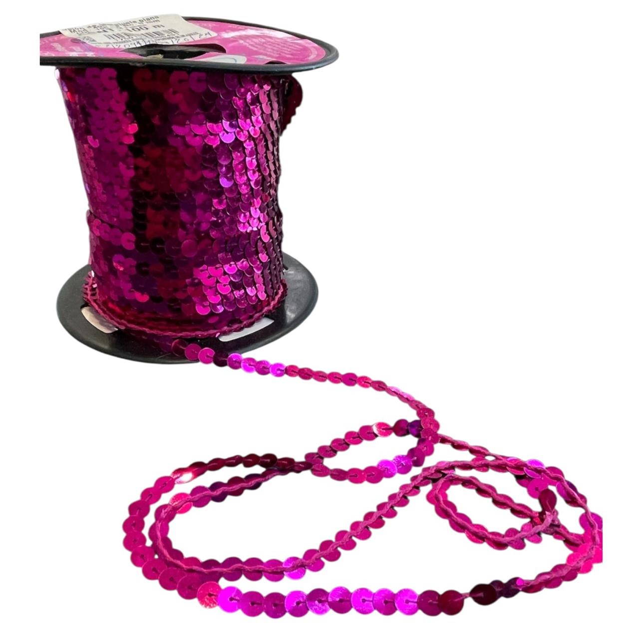 LENTEJUELA ROLLO FUSCHIA