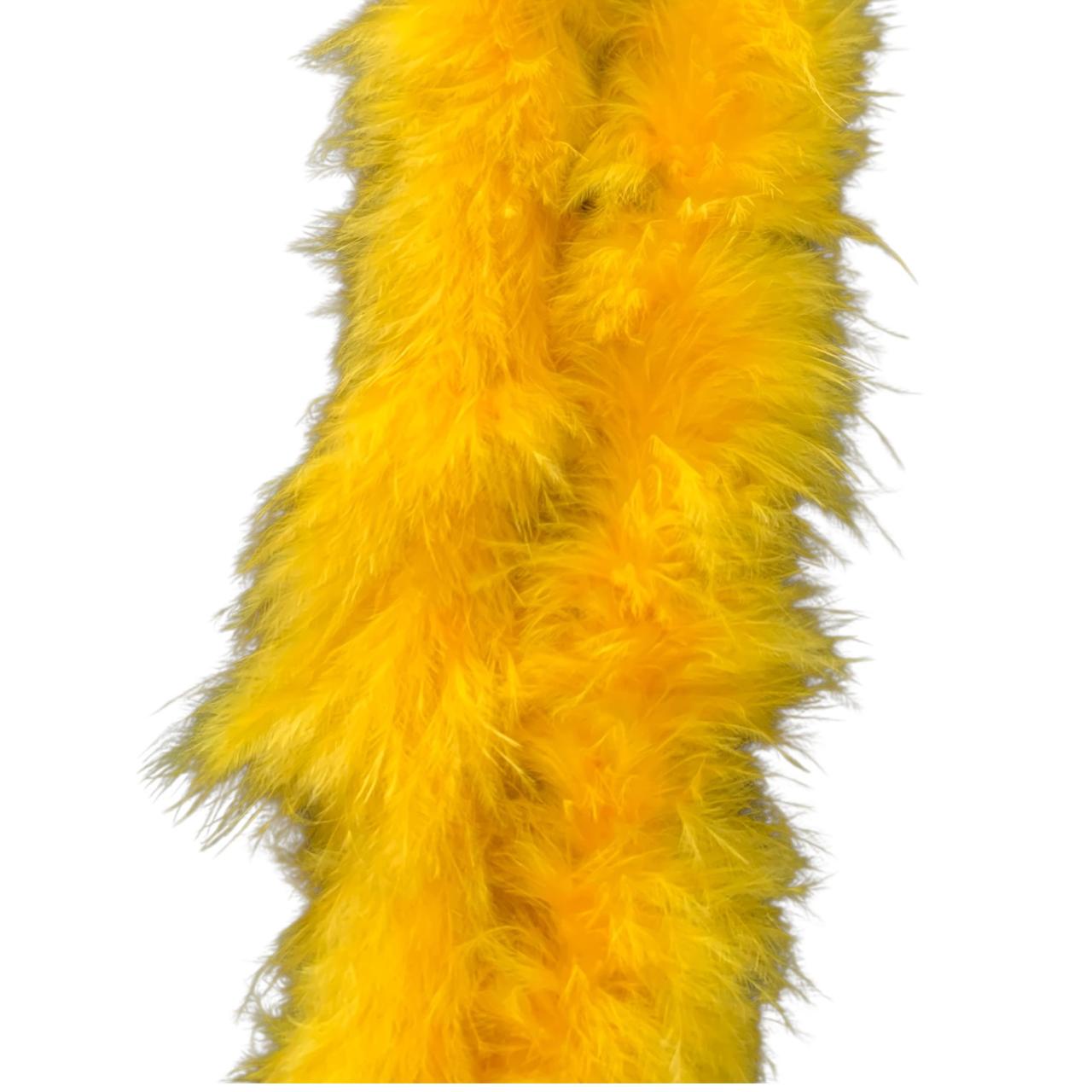 PLUMA MARABÚ MINI AMARILLO CALABAZA