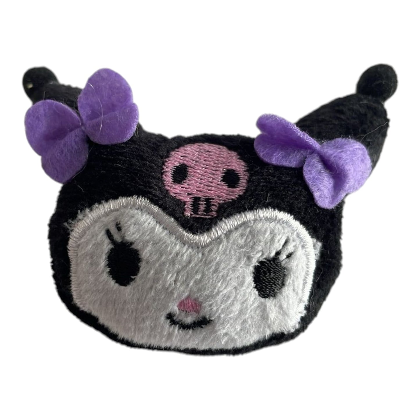 PELUCHE KUROMI NEGRO CON MOÑO
