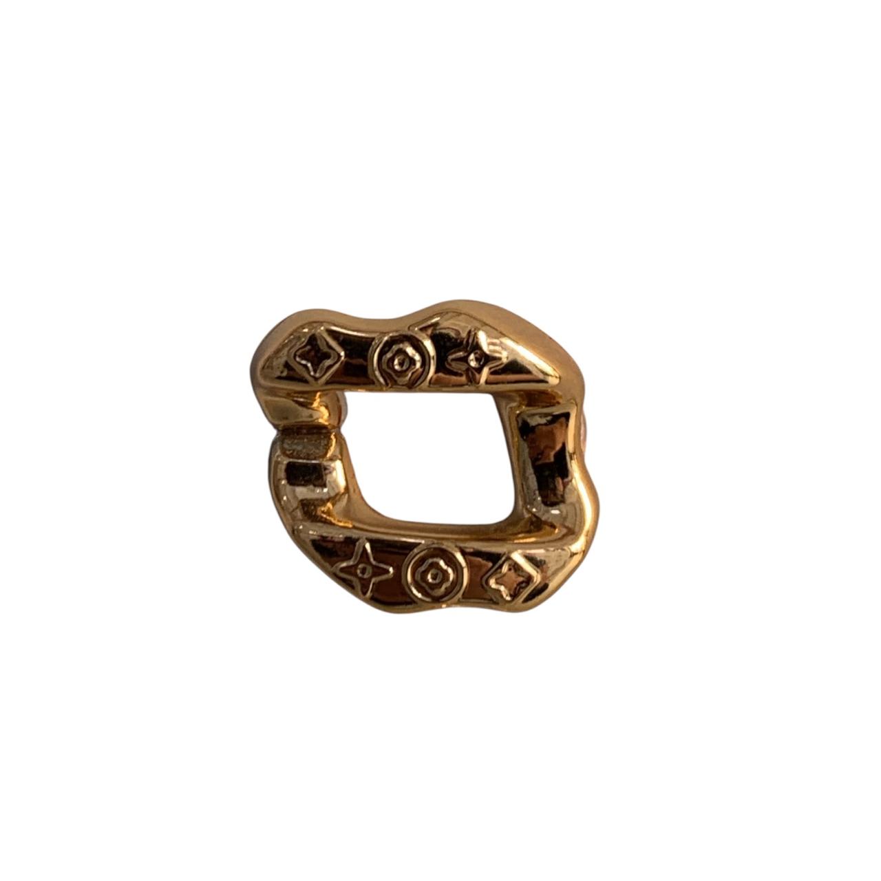 ESLABON CUADRO GRANDE LISO ORO ROSA -RP02