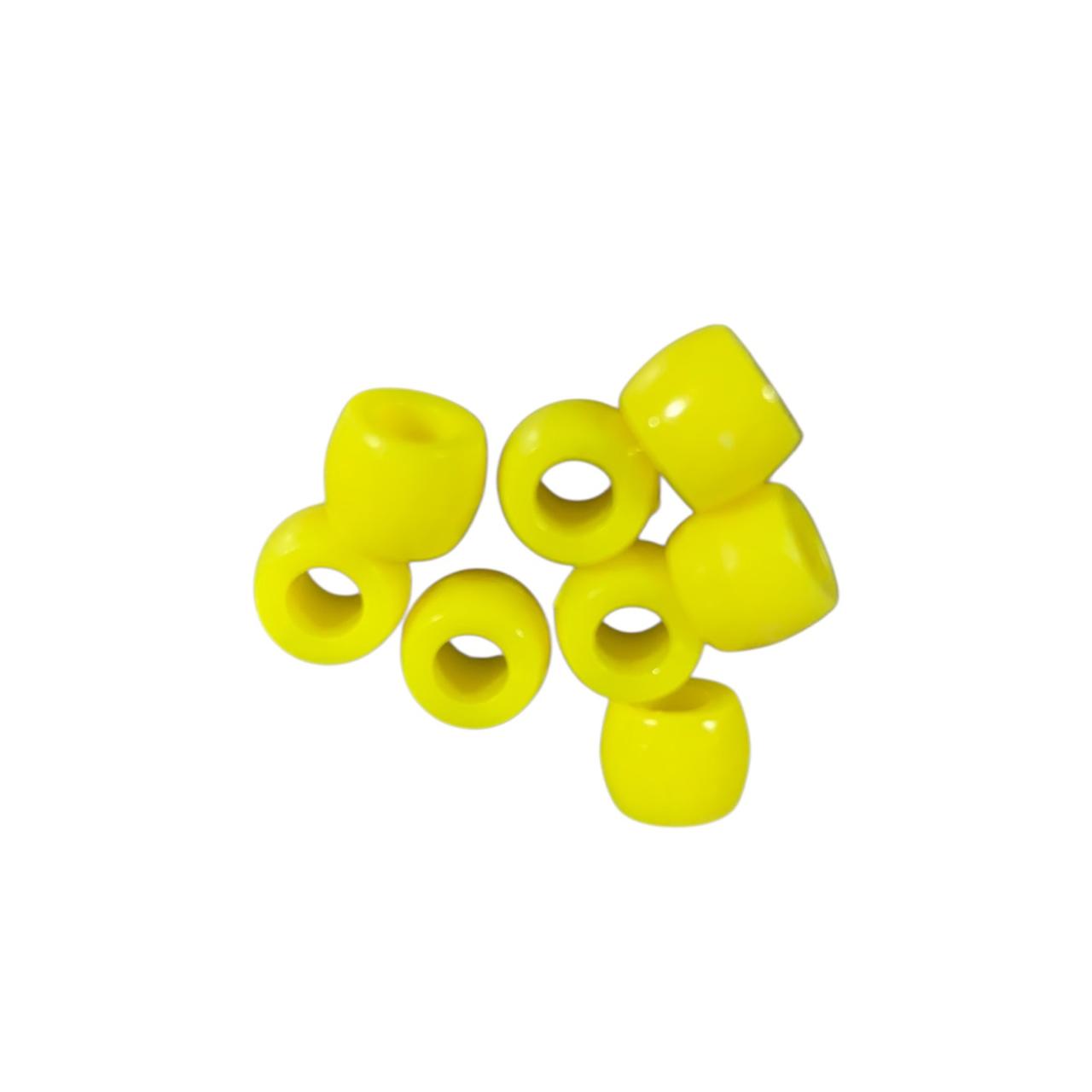 CUENTAS DE PLASTICO AMARILLO