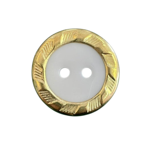 BOTON GRECAS #36 BLANCO ARO DORADO