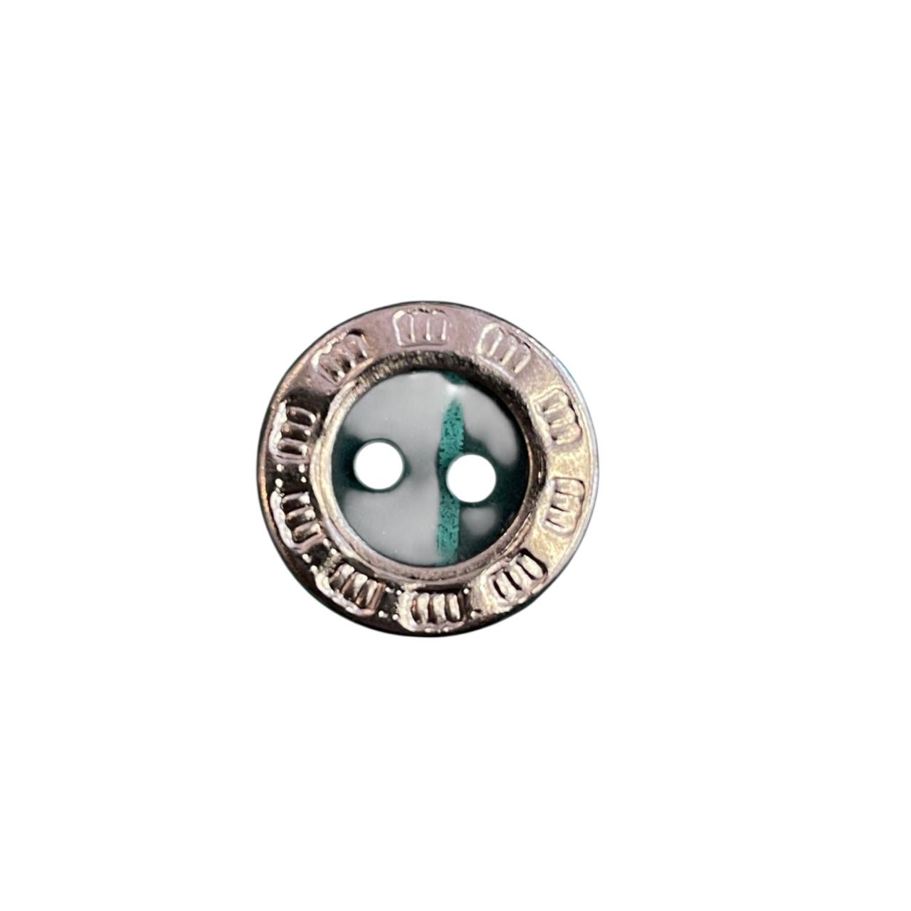 BOTON GRECAS #20 BLANCO ARO PLATA