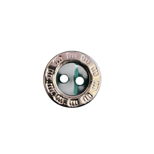 BOTON GRECAS #20 BLANCO ARO PLATA
