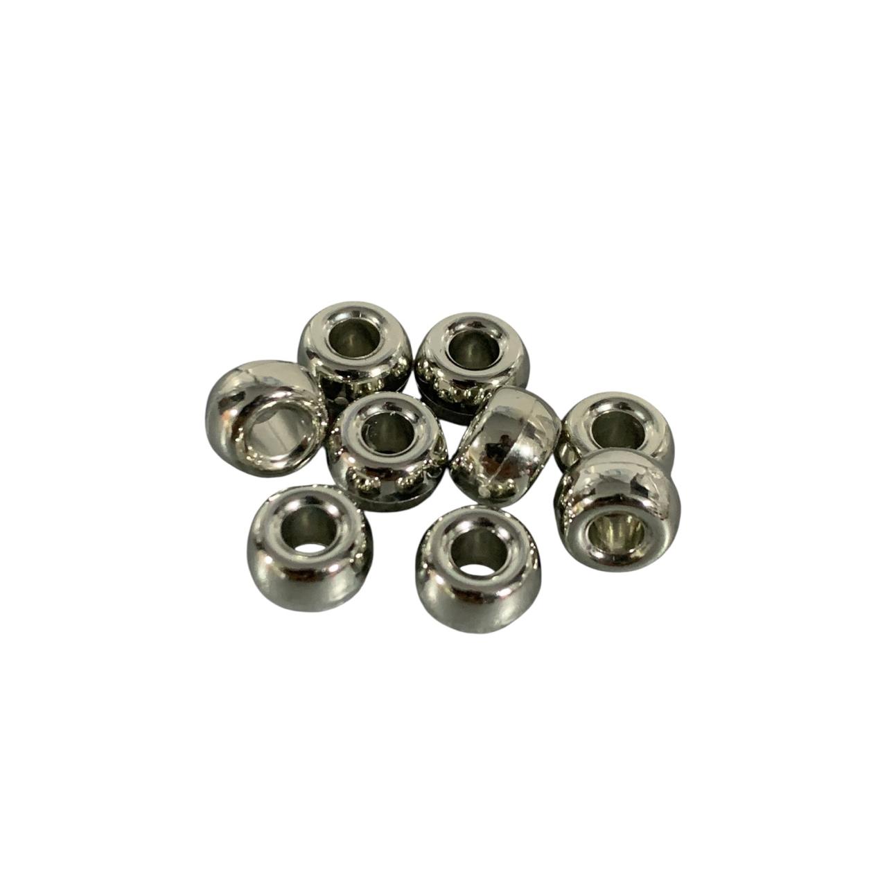 CUENTAS DE PLASTICO PLATA